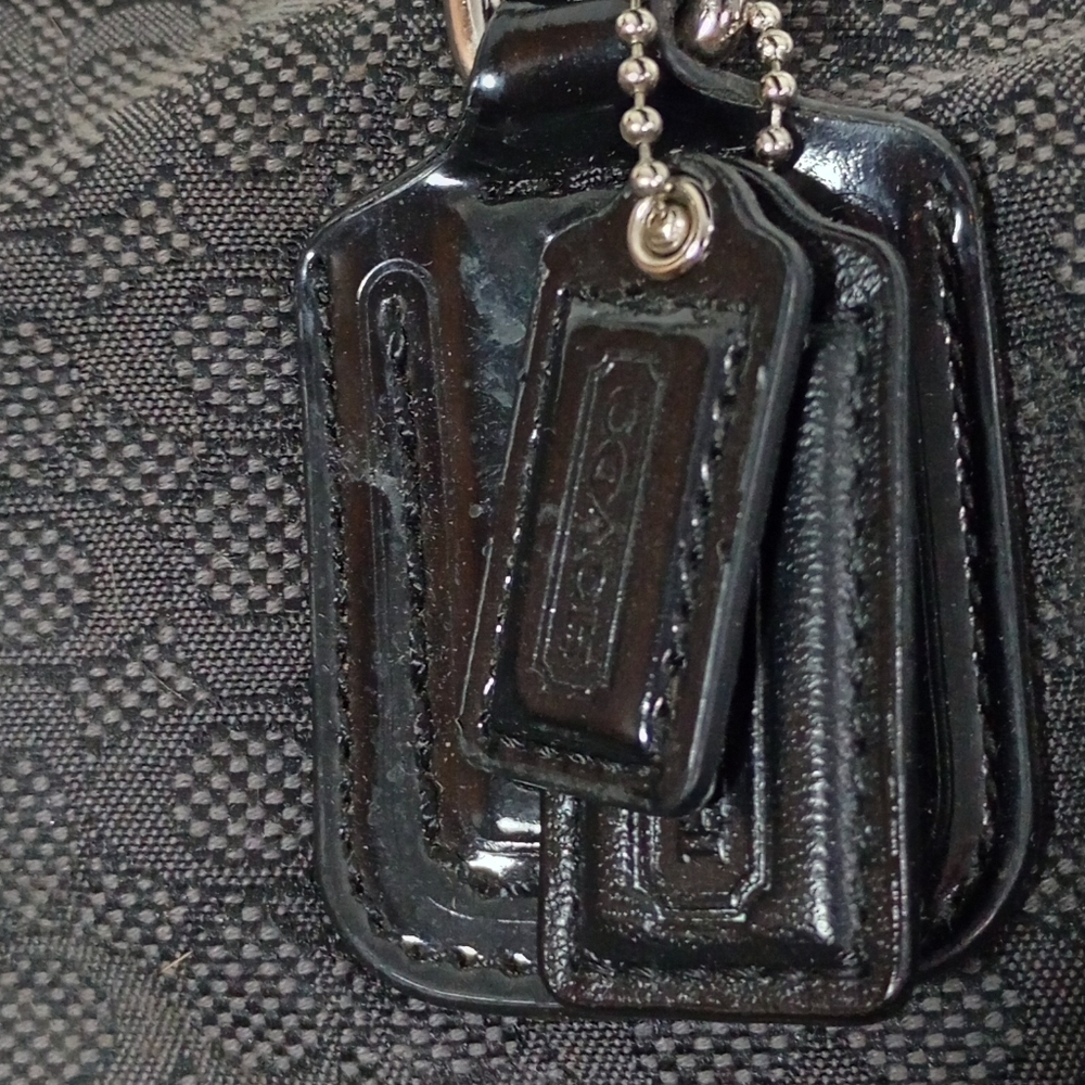Coach Charcoal Textured Shoulder Bag‎ - Picture 3 of 5